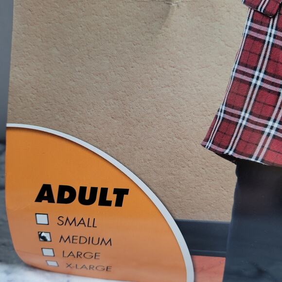 Spirit Halloween Med Nerd Costume Plaid Jacket Pocket Protector Bow Tie Glasses - Picture 4 of 11